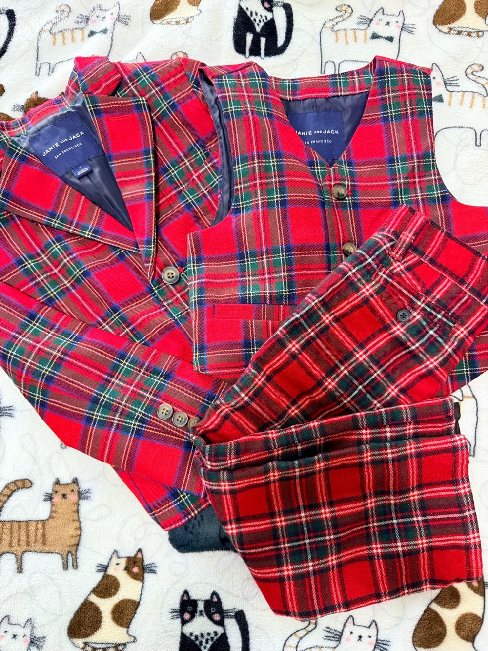 Janie and Jack Tartan holiday suit